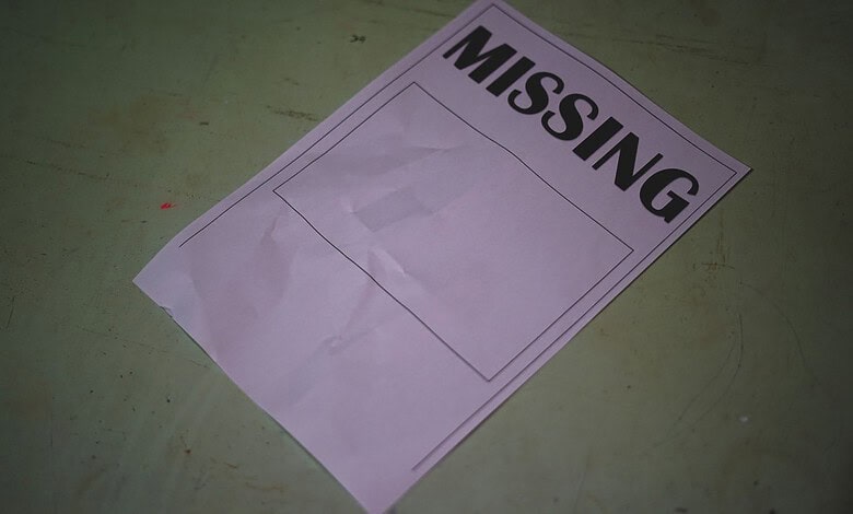 Missing persons poster for three minor girls from Domalguda, found at Secunderabad station.