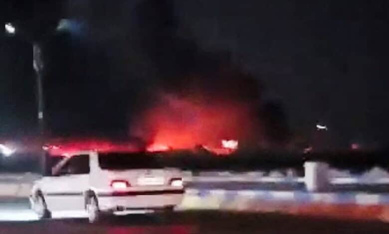 Smoke rises from a fire after an explosion in Bandar Abbas on July 8.