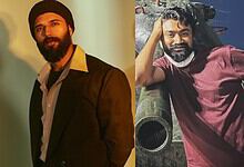 Rahul Ramakrishna and Vijay Deverakonda posing for photos at an event.