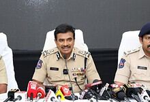 Telangana DGP address the media in Warangal