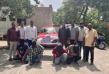 Comissioner's task force with the four accused