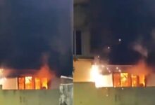 Fire at Tirumala Hills in Manikonda