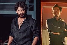 Two Indian actors, one with curly hair and beard, the other with short hair, in dramatic poses.