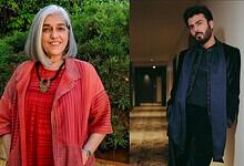 Ratna Pathak Shah and Fawad Khan at a public event, smiling and posing for the camera.