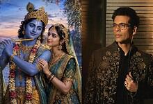 Karan Johar's film on Radha and Krishna features mythological characters and a director in modern attire.
