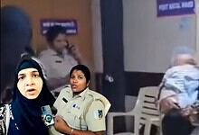 Muslim women in Mumbai during a hate crime incident, with one woman holding a baby and another speaking.