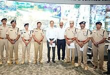 Hyderabad Commissioner of Police VC Sajjanar at the ICCC