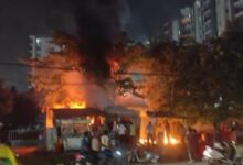 Cylinder explosion at tin shed in Puppalguda