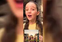 Young girl expressing gratitude with a heartfelt message for Ms Rachel.