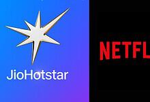 JioHotstar and Netflix logos side by side, representing streaming service releases.