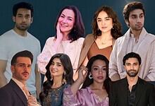 Group of diverse Pakistani actors and actresses posing for a photo.