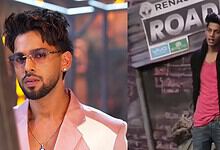 Baseer Ali as gang leader on Roadies, performing Marfa in a pink shirt and black jacket.
