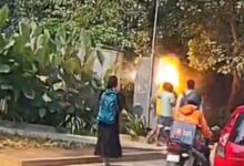 Transformer bursts outside Amazon office in Bengaluru