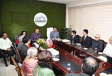 Jayesh Ranjan, IAS, Special Chief Secretary, Government of Telangana, chaired a meeting with the visiting Liverpool delegation, attended by the Commissioners of Cyberabad Municipal Corporation, GHMC and Malkajgiri Municipal Corporation.