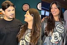 Arjun Bijlani with Neha, both smiling at an event, wearing casual attire.