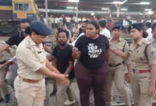 Students asked to get down from trains