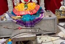 Branches thrown in front of Santoshi Mata Idol in Hyderabad