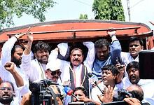 TPCC President Mahesh Kumar Goud detained during protest in Hyderabad