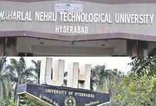 Jawar Harlal Nehru Technological University Hyderabad entrance sign in Hyderabad, India.