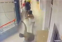Dog causing a scuffle at Zepto delivery location in Secunderabad.